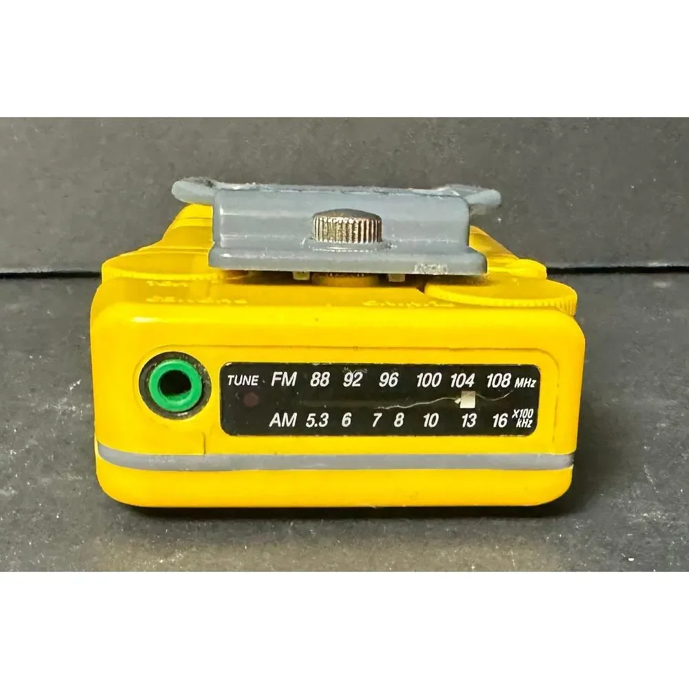 Sony Sports AM/FM Walkman Radio Yellow SRF-8 With Belt Clip Tested y2k style